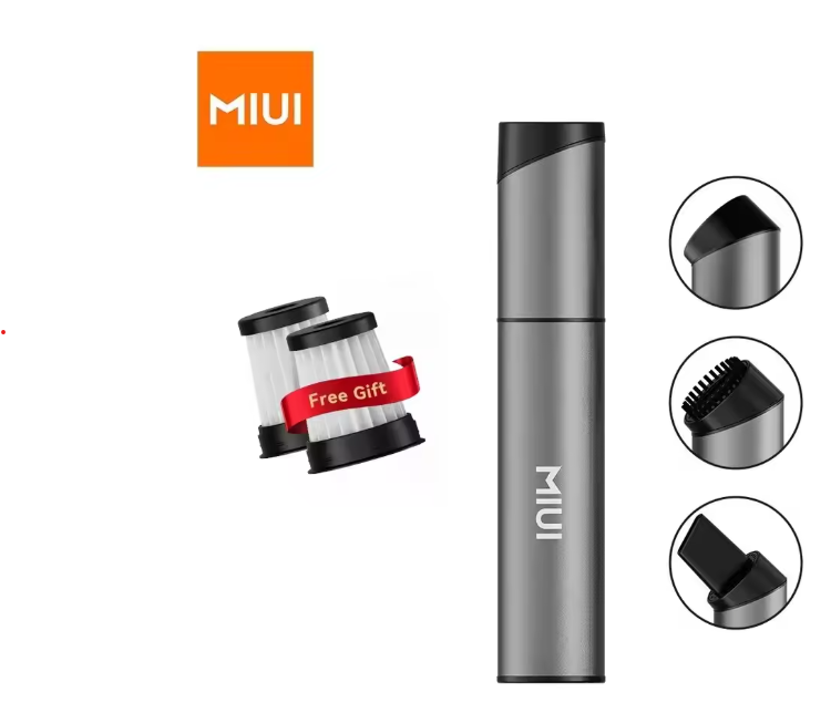 Mini Portable Vacuum Cleaner Cordless Handheld Vacuum with 3 Suction heads Easy to Clean for Desktop Keyboard & Car (USB)
